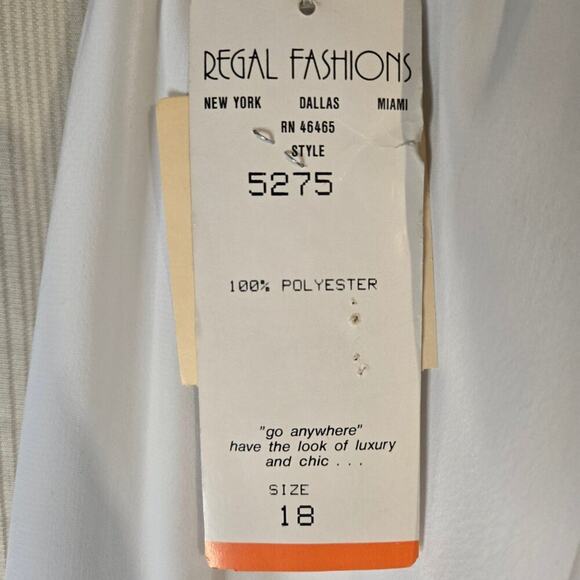 NWT Regal Fashions 18 White Romantic Flowy Midi Skirt [0272] - Picture 4 of 8